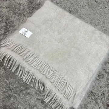 새상품급 CASIMICO 라이트 베이지 프린지 머플러 복슬복슬 고급