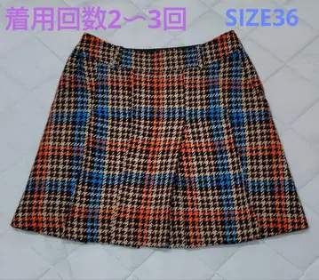 ZOY 체크 플리츠 스커트 SIZE36