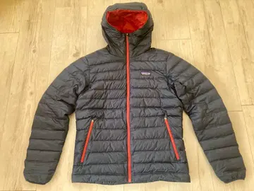 파타고니아 다운 스웨터 후디 네이비 레드 남성용 S