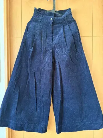 Ray BEAMS 와이드 팬츠 네이비 사이즈 0