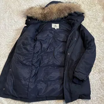 새상품급 PYRNEX ANNECY 퍼 다운 자켓 네이비 XS