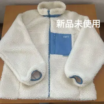 하뉴 유즈루 GIFT 로고 포함 보아 블루종 M 사이즈 화이트