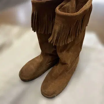 민네통카 MINNETONKA 스웨이드 부츠 프린지 23.5cm 정도