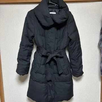 PLST 롱 다운 자켓 블랙