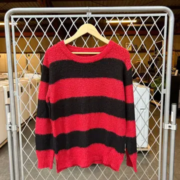 [ 무료배송 ] 보더 니트 스웨터 모헤어 혼방 (커트 코베인풍)