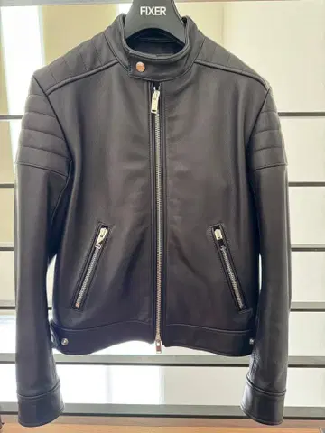 [ 희소 사용 극소 ] FIXER F-02 카우 가죽 라이더 자켓 46