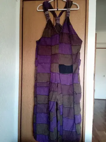 패치워크 살로펫 보라색 브라운