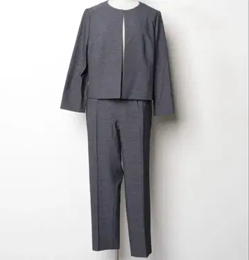 PourVous 그레이 노카라 수트 L LL 택 포함 새상품