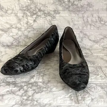 새상품급 fitfit 핏핏 스틸레토 펌프스 카모플라쥬 블랙