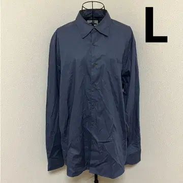 아르마니 익스체인지 네이비 셔츠 L 코튼 100% 남성용