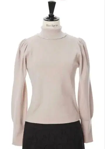 Crystal Embellished Turtleneck Knit Top