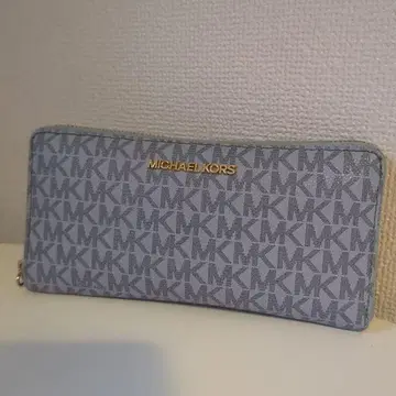 MICHAEL KORS MK 로고 장지갑 라이트 블루