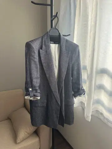 [ 새상품급 ] ZARA 데님 테일러드 자켓