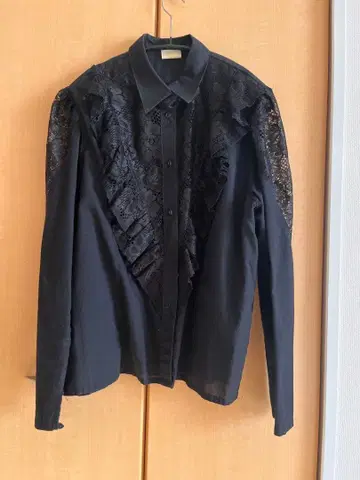 구제 의류 itimi 블랙 레이스 블라우스