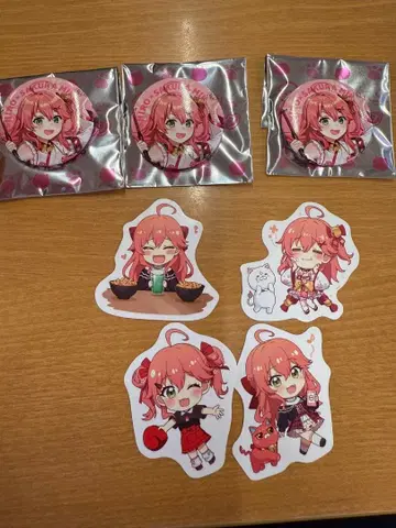 사쿠라 미코 캔뱃지 스시로 미사용 시리얼 코드 & 피크 포함