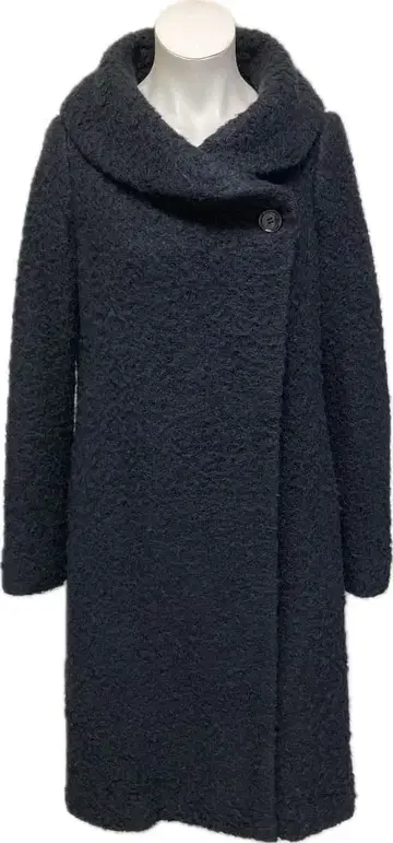 새상품급 타바사 TABASA 가볍고 따뜻한 복슬복슬 롱 코트 블랙 38