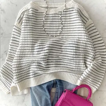 새상품급 레리안 빅 사이즈 13+ 울 실크 니트 풀오버 화이트