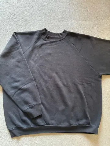 Fruit of the Loom XL 블랙 맨투맨 구제 의류