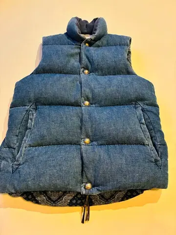 [ 새상품급 ] REMIRELIEF 레미레 데님 다운 베스트 M