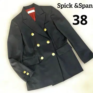 Spick & Span 더블 브레스트 골드 버튼 네이비 테일러드 자켓