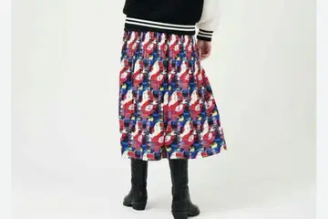 그라니프 고스트버스터즈 노고스트 패턴 플리츠 롱 스커트