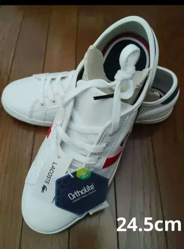 LACOSTE 라코스테 가죽 스니커즈 24.5cm 택 포함 새상품