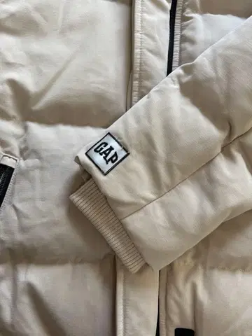 GAP 후드 부착 다운 자켓 XXS 화이트