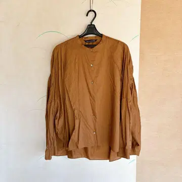 mizuiroind 백 개더 와이드 셔츠