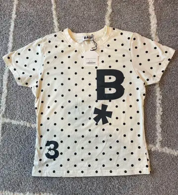 BAUF B logo slim fit t-shirt [dot ivory]