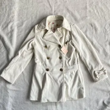 LIZLISA 화이트 더블 브레스트 자켓