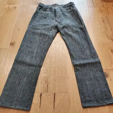 SUGAR CANE 그레이 와이드 레그 데님 팬츠 W34