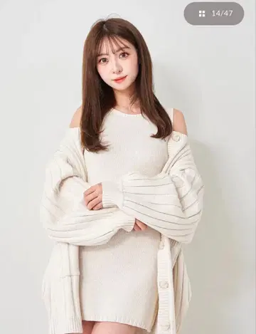 [택 포함 미개봉 새상품] Darich 샤베트 앙상블 니트 미니 원피스