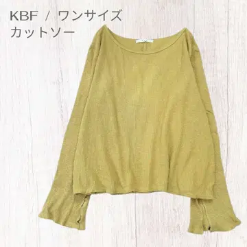 KBF 티셔츠 심플 소매 슬릿 포인트 컬러 가을/겨울 리브 돌려입기 발군