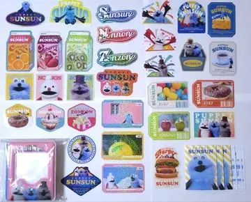 퍼펫 스 키라키라 다이컷 스티커 전 32매 + 봉투 3매 & 콜렉트북