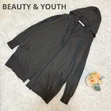 [뷰티 앤 유즈] 후드 부착 가디건 롱 기장 겉옷 그레이