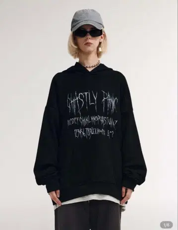 y2k 한국 오버 사이즈 후드티 블랙
