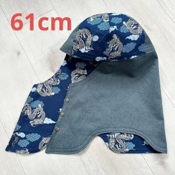 리버서블 용접 두건 No.166 일본풍 패턴 용 / 데님