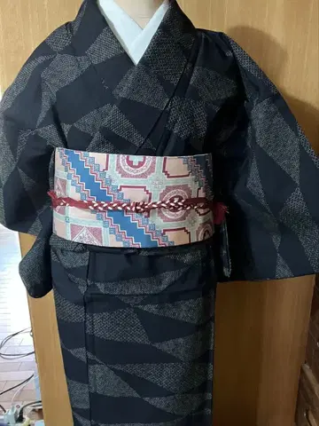 울 기모노 가슴 너비 넓음