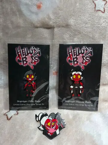 한정판 사전 주문 헬바보스 록시 밀리 핀 배지 3종 세트