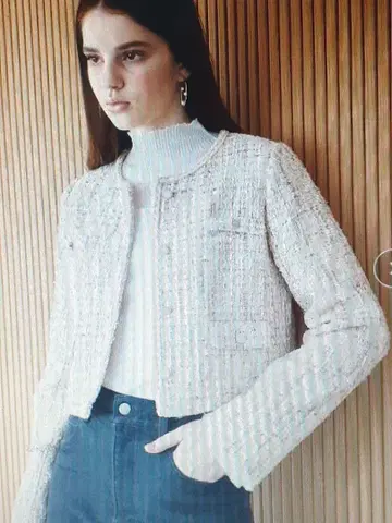 [ 미사용 새상품 ] MERCURYDUO 머큐리디오 트위드 가디건