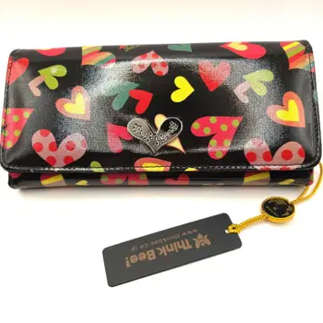 [ 새상품급 ] Think Bee! 에나멜 가죽 장지갑 저스트 하트