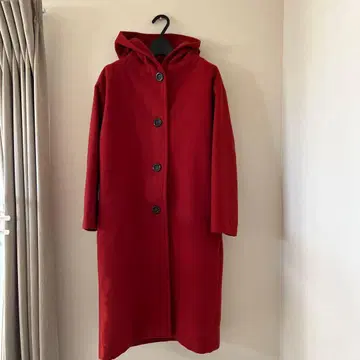 후드 부착 롱 코트 nostalgia