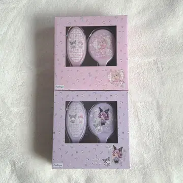 리카짱 마이멜로디 쿠로미 콜라보 꾸미기 거울 & 브러쉬 세트 2종 세트