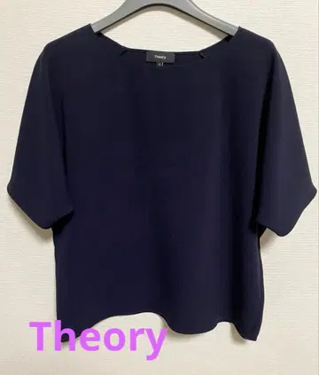 띠어리 네이비 반팔 블라우스 S