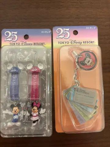 디즈니 25주년 복각 스트랩 티켓 미키 쇼와 레트로