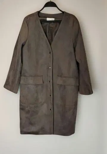 스웨이드풍 롱 코트