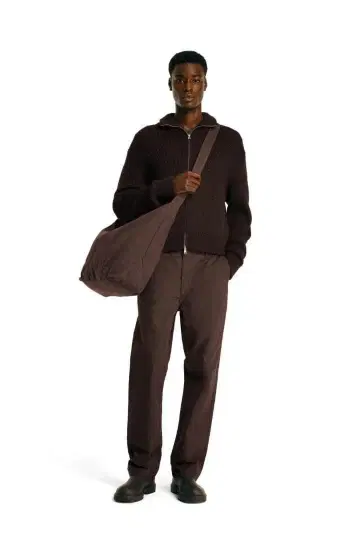 ZARA ORIGINS S 브라운 드라이버 니트