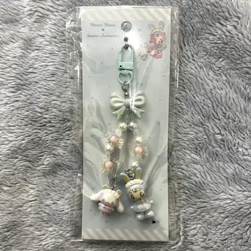 산리오 시나몬 메조피아노 콜라보 핑크 키링