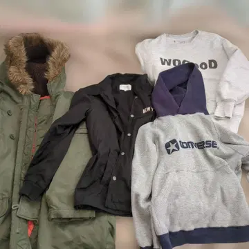 남성용 4종 세트 아우터 2점 맨투맨 2점 M-S