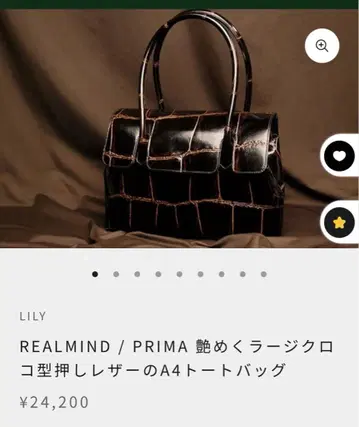 브라운 에나멜 가죽 크로커다일풍 핸드백